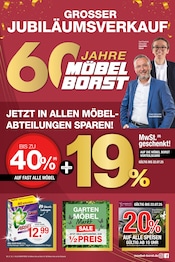Möbel Borst Möbel & Einrichtung Prospekt der aktuellen Woche mit 8 Seiten, gültig von 02.07.2025 bis 22.07.2025, in Obermarchtal und Umgebung Aktueller Möbel Borst Möbel & Einrichtung Prospekt in Obermarchtal und Umgebung, "GROSSER JUBILÄUMSVERKAUF" mit 8 Seiten, 02.07.2025 - 22.07.2025