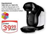 Kapselautomat TAS112E im Angebot bei GLOBUS in Plauen Kapselautomat TAS112E Angebote von Bosch bei GLOBUS Plauen für 39,99 €
