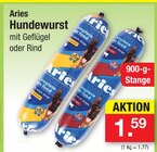 Hundewurst mit Geflügel im Angebot bei Zimmermann in Celle Hundewurst mit Geflügel Angebote von Aries bei Zimmermann Celle für 1,59 €