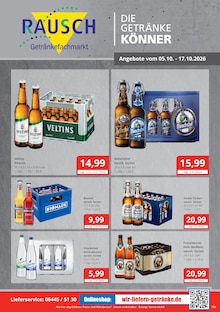 Veltins im aktuellen Getränkefachmarkt Rausch Prospekt (Marburg) Veltins im Getränkefachmarkt Rausch Prospekt "DIE GETRÄNKEKÖNNER" mit 2 Seiten (Marburg)