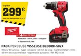 Pack Perceuse Visseuse BLDDRC-502X - Milwaukee en promo chez Tout Faire Orléans à 299,00 €