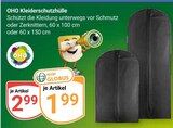 Kleiderschutzhülle im Angebot bei GLOBUS in Bad Kreuznach Kleiderschutzhülle Angebote von OHO bei GLOBUS Bad Kreuznach für 1,99 €
