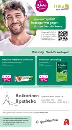 mea - meine apotheke Apotheken Prospekt der aktuellen Woche mit 4 Seiten, gültig von 01.08.2026 bis 31.08.2026, in Sinzig und Umgebung Aktueller mea - meine apotheke Apotheken Prospekt in Sinzig und Umgebung, "Unsere August-Angebote" mit 4 Seiten, 01.08.2026 - 31.08.2026