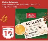 Kaffeepads im Angebot bei GLOBUS in Wolfenbüttel Kaffeepads Angebote von Melitta bei GLOBUS Wolfenbüttel für 1,99 €