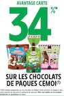 34% Avantage Carte sur les chocolats de Pâques Cémoi à Intermarché Hyper dans La Bâtie-Vieille