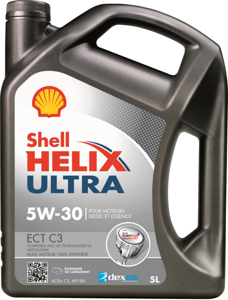 Huile moteur SHELL Helix Ultra 5W30 Essence et Diesel 5 L - Norauto