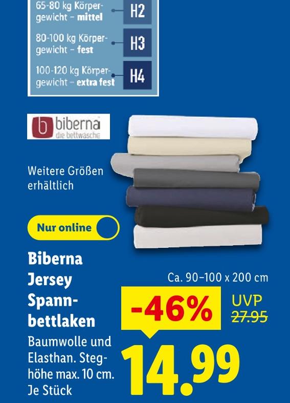 Jersey Spannbettlaken