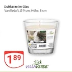 Duftkerze im Glas Angebote von VILLA VERDE bei GLOBUS Gießen für 1,89 €