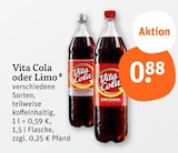 Cola oder Limo im Angebot bei tegut in Michelstadt Cola oder Limo Angebote von Vita bei tegut Michelstadt für 0,88 €