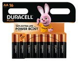 Lot de 16 piles Power boost Duracell AA/LR6 - DURACELL en promo chez Carrefour Mérignac à 9,79 €