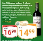 Cru Bourgeois Exceptionnel Haut-Médoc AOC im Angebot bei GLOBUS in Altenburg Cru Bourgeois Exceptionnel Haut-Médoc AOC Angebote von Château de Malleret bei GLOBUS Altenburg für 14,99 €