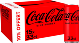 COCA-COLA SANS SUCRES CANETTES - COCA COLA - Auchan Supermarché à Créteil COCA-COLA SANS SUCRES CANETTES - COCA COLA en promo chez Auchan Supermarché Créteil à 7,74 €