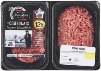 Intermarché Montmorency - VIANDE BOVINE : 4 STEAKS HACHÉS CHAROLAIS 12% MAT.GR Promo VIANDE BOVINE : 4 STEAKS HACHÉS CHAROLAIS 12% MAT.GR dans le catalogue Intermarché Noël à partager à Montmorency