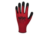 Gants en nitrile tous travaux T9 rouges et noirs - Site en promo chez Brico Dépôt Issoudun à 4,19 €