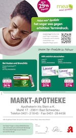 mea - meine apotheke Apotheken Prospekt der aktuellen Woche mit 4 Seiten, gültig von 01.02.2026 bis 28.02.2026, in Stockelsdorf und Umgebung Aktueller mea - meine apotheke Apotheken Prospekt in Stockelsdorf und Umgebung, "Unsere Februar-Angebote" mit 4 Seiten, 01.02.2026 - 28.02.2026