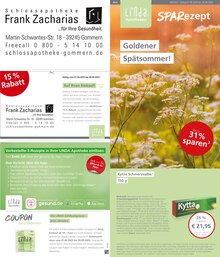 LINDA Premiumapotheke Gommern Prospekt der aktuellen Woche, gültig von 01.09.2025 bis 30.09.2025 Aktueller LINDA Premiumapotheke Gommern Prospekt "Aktuelle Angebote" mit 3 Seiten