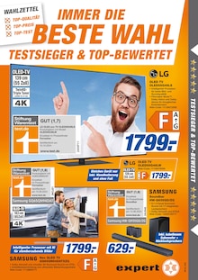 Fernseher im expert Prospekt "Top Angebote" mit 16 Seiten (Lörrach)