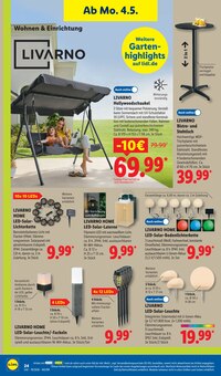 Hollywoodschaukel im Lidl Prospekt "LIDL LOHNT SICH" mit 73 Seiten (Braunschweig)