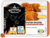 Putenspieß von Butcher’s Barbecue für 8,90 € bei REWE im Angebot Putenspieß von Butcher’s Barbecue im aktuellen REWE Prospekt
