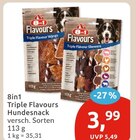 Triple Flavours Hundesnack im Angebot bei budni in Buchholz Triple Flavours Hundesnack Angebote von 8in1 bei budni Buchholz für 3,99 €