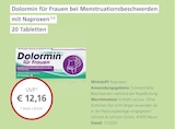 Dolormin für Frauen bei Menstruationsbeschwerden mit Naproxen im aktuellen LINDA Partnerapotheke Prospekt