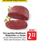 Aktuelle Steak Angebote bei EDEKA in Darmstadt Aktuelles Rinderhüfte Angebot bei EDEKA in Darmstadt ab 2,22 €