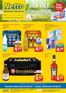 Bier im Netto Marken-Discount Prospekt "DER ORT, AN DEM DU IMMER AUSGEZEICHNETE PREISE FINDEST." mit 6 Seiten (Laatzen)