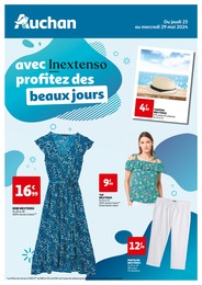 Prospectus Auchan Hypermarché à Mions, "avec Inextenso profitez des beaux jours", 2 pages, 23/05/2024 - 29/05/2024