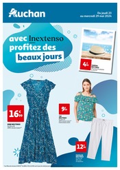 Catalogue Supermarchés Auchan Hypermarché en cours à La Roche-de-Glun et alentours, "avec Inextenso profitez des beaux jours", 2 pages, 23/05/2024 - 29/05/2024