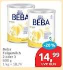 Beba Folgemilch von Nestlé für 14,99 € bei budni im Angebot Beba Folgemilch von Nestlé im aktuellen budni Prospekt