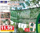 Norma Strasbourg - Promo Brise-vue d'extérieur Promo Brise-vue d'extérieur à 11,99 € dans le catalogue Norma à Strasbourg