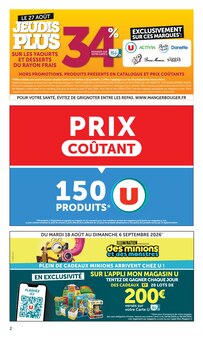Catalogue Super U de la semaine 34, "SUPER U", page 2, 18/08/2026 - 30/08/2026 Prospectus Super U en cours, "SUPER U", page 2 sur 32