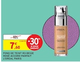 Promo Fond de teint r3 beige rosé accord parfait à 7,60 € dans le catalogue Intermarché à Le Thor