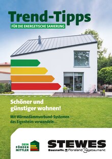 Stewes Baucentrum Prospekt Trend-Tipps für die energetische Sanierung mit 11 Seiten