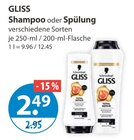 Shampoo im V-Markt Prospekt Shampoo von Gliss im aktuellen V-Markt Prospekt für 2,49 €