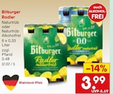Aktuelles Radler Naturtrüb oder Naturtrüb Alkoholfrei Angebot bei Netto Marken-Discount in Ludwigsburg ab 3,99 €