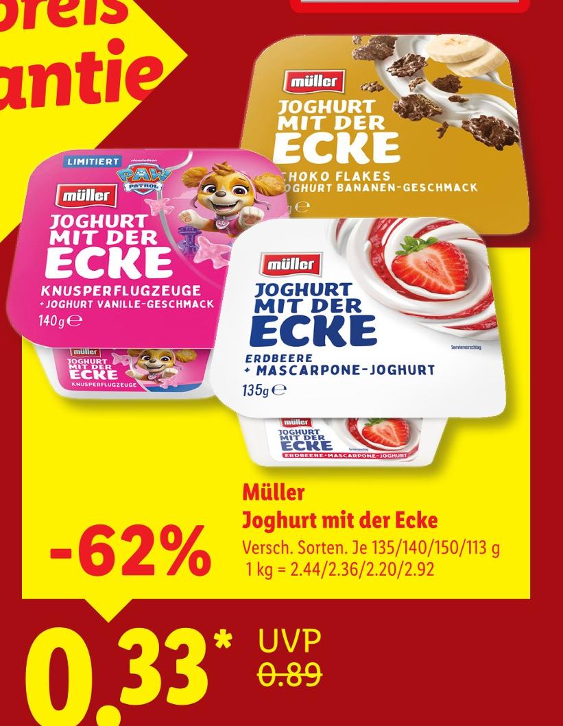 Joghurt mit der Ecke