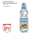 Aktuelles Baby's World Babywasser Angebot bei GLOBUS in Mannheim ab 0,59 €
