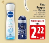 Deospray oder Roll-on von Nivea im aktuellen EDEKA Prospekt für 2,22 €