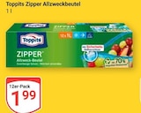 Zipper Allzweckbeutel im Angebot bei GLOBUS in Nettetal Zipper Allzweckbeutel Angebote von Toppits bei GLOBUS Nettetal für 1,99 €