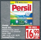 Persil XXL Universal Pulver von Henkel für 16,99 € bei EDEKA im Angebot Persil XXL Universal Pulver von Henkel im aktuellen EDEKA Prospekt