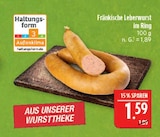 Fränkische Leberwurst im Ring im Angebot bei Marktkauf in Nürnberg Fränkische Leberwurst im Ring Angebote bei Marktkauf Nürnberg für 1,59 €