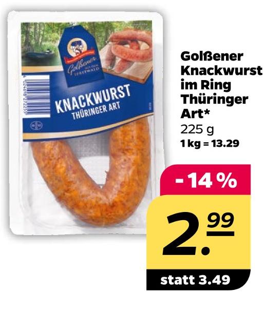 Knackwurst im Ring Thüringer Art