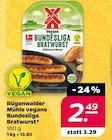 Vegane Bundesliga Bratwurst von Rügenwalder Mühle im aktuellen Netto mit dem Scottie Prospekt