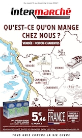 Catalogue Intermarché Hyper à Saint-Jean-d'Angély cette semaine, valable du 19/05/2026 au 24/05/2026 Prospectus Intermarché Hyper à Saint-Jean-d'Angély, "QU'EST-CE QU'ON MANGE CHEZ NOUS ? VENDÉE - POITOU-CHARENTES", 12 pages de promos valables du 19/05/2026 au 24/05/2026
