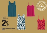 Débardeur Femme Bio - E.Leclerc à Saint-Maur-des-Fossés Débardeur Femme Bio en promo chez E.Leclerc Saint-Maur-des-Fossés à 2,95 €