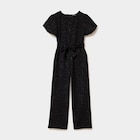 Combinaison pantalon à paillettes noir fille - La Halle Combinaison pantalon à paillettes noir fille à 15,99 € dans le catalogue La Halle