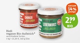 veganer Bio-Aufstrich im Angebot bei tegut in Ingolstadt veganer Bio-Aufstrich Angebote von Hedi bei tegut Ingolstadt für 2,99 €