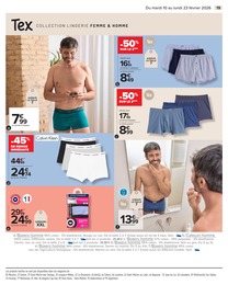 Offre Caleçon Homme dans le catalogue Carrefour du moment à la page 19