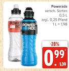 versch. Sorten von Powerade für 0,99 € bei Marktkauf im Angebot versch. Sorten von Powerade im aktuellen Marktkauf Prospekt